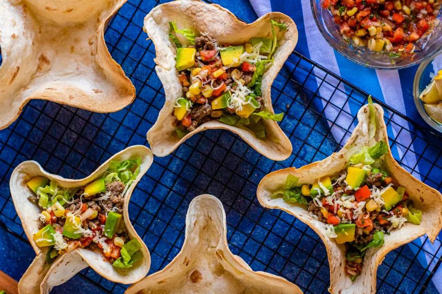 Taco shop bowl shells